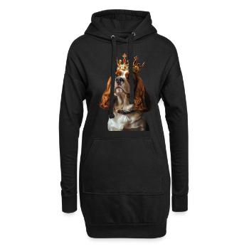 Cavalier King Charles Spaniel - Hoodie-Kleid - Schwarz - Vorne