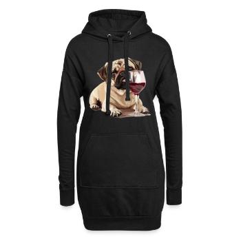 Carlin - Sweat-shirt à capuche long Femme - noir - Devant