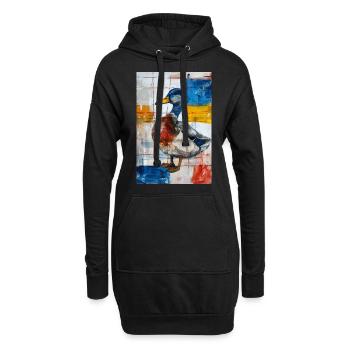 Ente - Hoodie-Kleid - Schwarz - Vorne