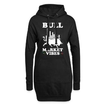 Day Trading Day Trader Bourse Bourse - Sweat-shirt à capuche long Femme - noir - Devant