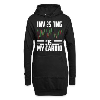 Day Trading Day Trader Bourse Bourse - Sweat-shirt à capuche long Femme - noir - Devant