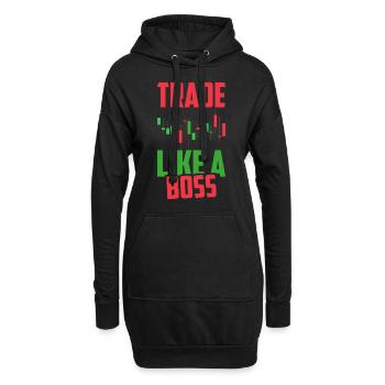 Day Trading Day Trader Bourse Bourse - Sweat-shirt à capuche long Femme - noir - Devant