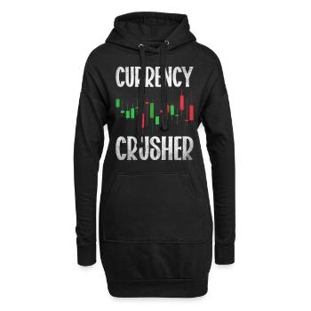 Trading Forex Trader Marché financier - Sweat-shirt à capuche long Femme - noir - Devant