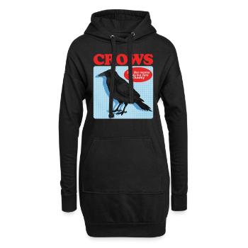 Corbeaux Black Ravens Cadeau - Sweat-shirt à capuche long Femme - noir - Devant