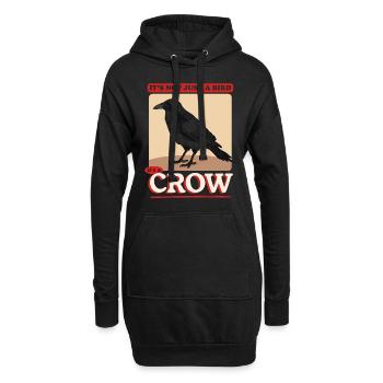 Krähen Vögel schwarze Raben Geschenk - Hoodie-Kleid - Schwarz - Vorne