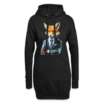 Fuchs - Hoodie-Kleid - Schwarz - Vorne