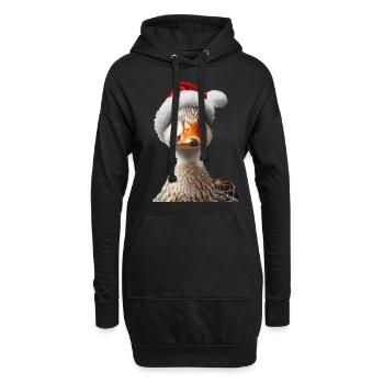 Ente - Hoodie-Kleid - Schwarz - Vorne