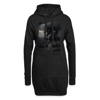 Friesisch - Hoodie-Kleid - Schwarz - Vorne