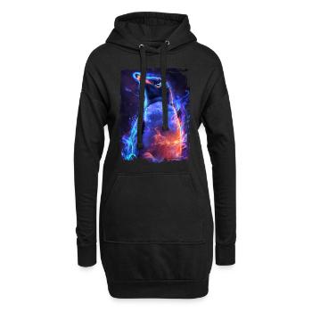 Pingouin - Sweat-shirt à capuche long Femme - noir - Devant