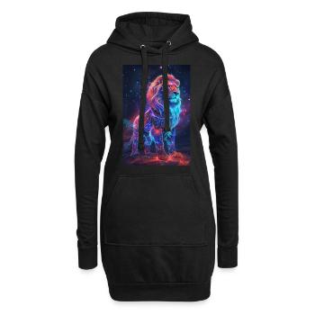 Waage - Hoodie-Kleid - Schwarz - Vorne