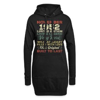 Legende Seit November 1952 Jahrgang November 1952 - Hoodie-Kleid - Schwarz - Vorne