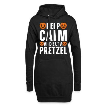 Bretzel Brezeln Bäcker Backwaren - Hoodie-Kleid - Schwarz - Vorne