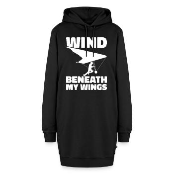 Drachenfliegen Gleitschirmfliegen Hängegleiter - Hoodie-Kleid - Schwarz - Vorne