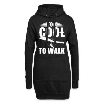Drachenfliegen Gleitschirmfliegen Hängegleiter - Hoodie-Kleid - Schwarz - Vorne