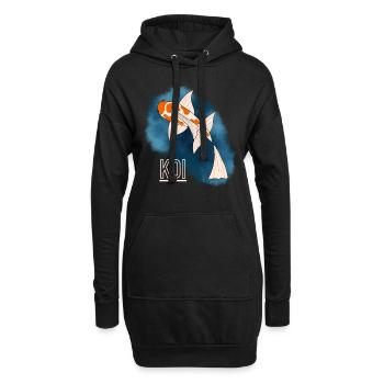 Koi - Hoodie-Kleid - Schwarz - Vorne