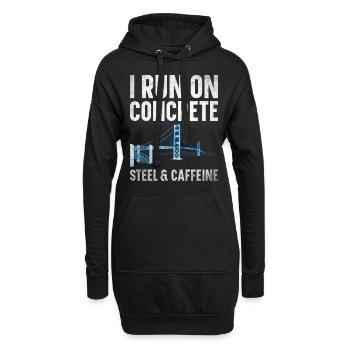 Brückeningenieur Brückenbau Bauingenieurwesen - Hoodie-Kleid - Schwarz - Vorne