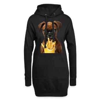 Boxeur - Sweat-shirt à capuche long Femme - noir - Devant