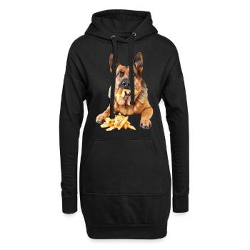 Berger allemand - Sweat-shirt à capuche long Femme - noir - Devant