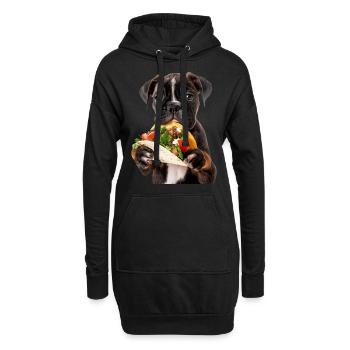 Boxeur - Sweat-shirt à capuche long Femme - noir - Devant