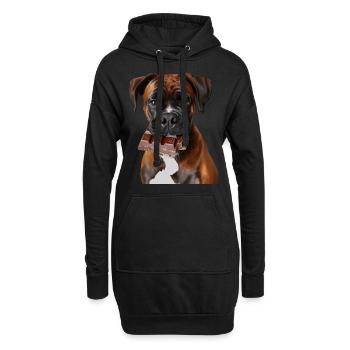 Boxeur - Sweat-shirt à capuche long Femme - noir - Devant