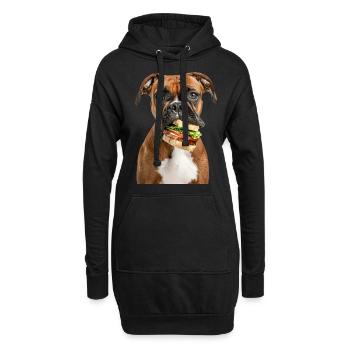 Boxeur - Sweat-shirt à capuche long Femme - noir - Devant