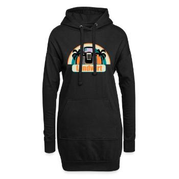 Landwirt - Bauer - Hoodie-Kleid - Schwarz - Vorne