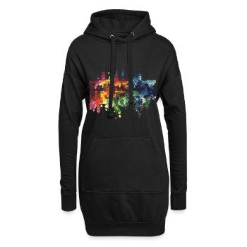 Sohrau - Hoodie-Kleid - Schwarz - Vorne