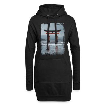 Japan - Hoodie-Kleid - Schwarz - Vorne