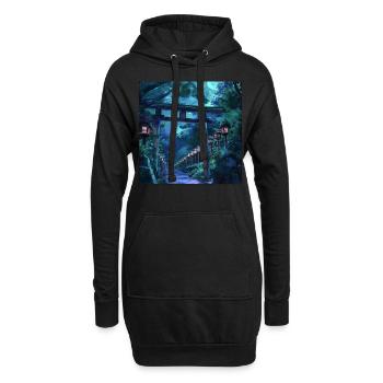 Japan - Hoodie-Kleid - Schwarz - Vorne