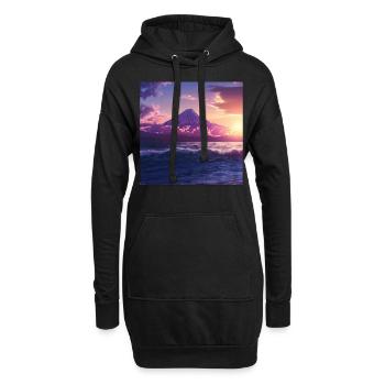 Japan - Hoodie-Kleid - Schwarz - Vorne