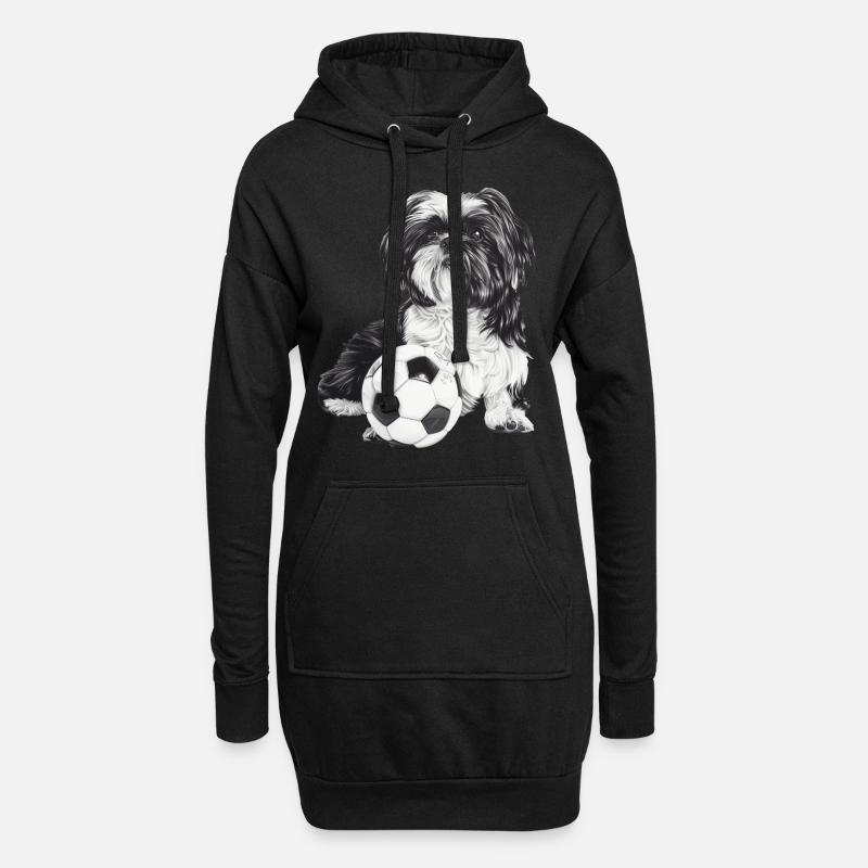 Shih Tzu - Hoodie-Kleid - Schwarz