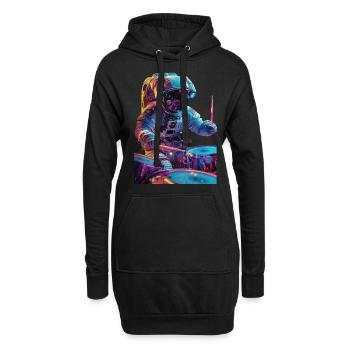 Tambours d’astronaute - Sweat-shirt à capuche long Femme - noir - Devant