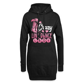 Danse en ligne, Musique country, Cowboy, Danse en ligne - Sweat-shirt à capuche long Femme - noir - Devant