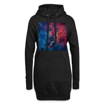 Saxophone - Sweat-shirt à capuche long Femme - noir - Devant