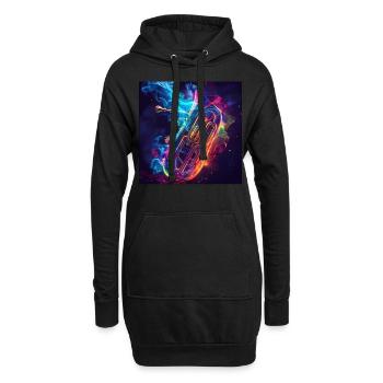 Tuba - Sweat-shirt à capuche long Femme - noir - Devant
