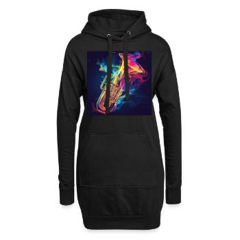 Tuba - Hoodie-Kleid - Schwarz - Vorne