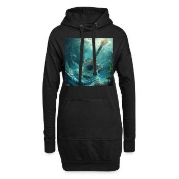 Gitarre - Hoodie-Kleid - Schwarz - Vorne
