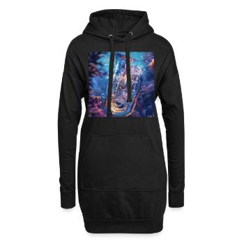 Tuba - Hoodie-Kleid - Schwarz - Vorne