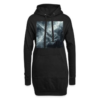 Gitarre - Hoodie-Kleid - Schwarz - Vorne