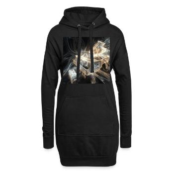 Klavier - Hoodie-Kleid - Schwarz - Vorne