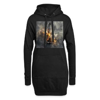 Violine - Hoodie-Kleid - Schwarz - Vorne