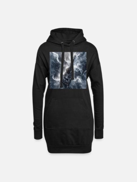 Ukulele - Hoodie-Kleid - Schwarz