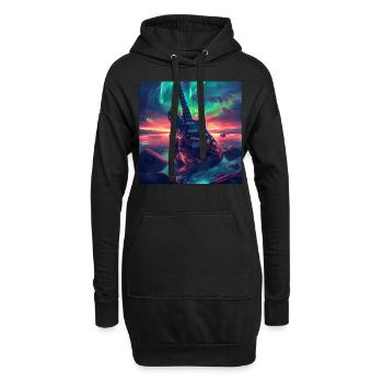 Gitarre - Hoodie-Kleid - Schwarz - Vorne