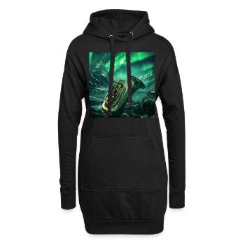 Tuba - Hoodie-Kleid - Schwarz - Vorne