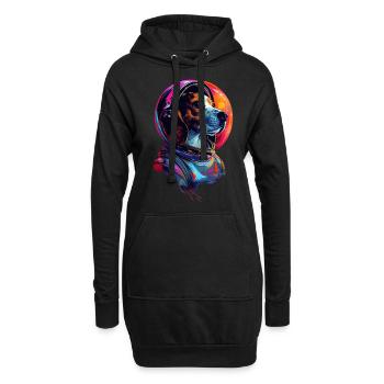Beagle - Hoodie-Kleid - Schwarz - Vorne