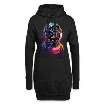 Rottweiler - Hoodie-Kleid - Schwarz - Vorne