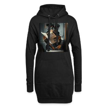 Rottweiler - Hoodie-Kleid - Schwarz - Vorne