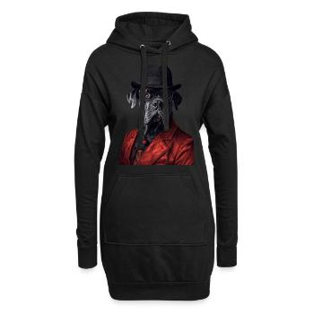 Cane Corso - Hoodie-Kleid - Schwarz - Vorne