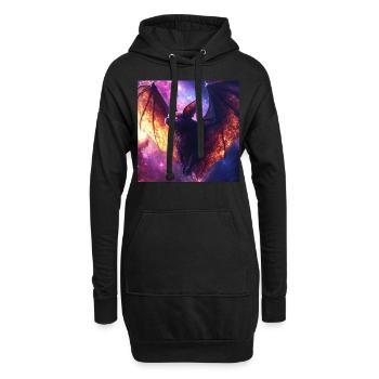Schläger - Hoodie-Kleid - Schwarz - Vorne