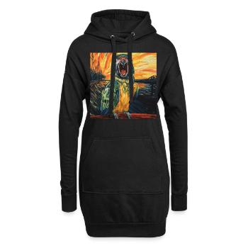 Sittiche - Hoodie-Kleid - Schwarz - Vorne